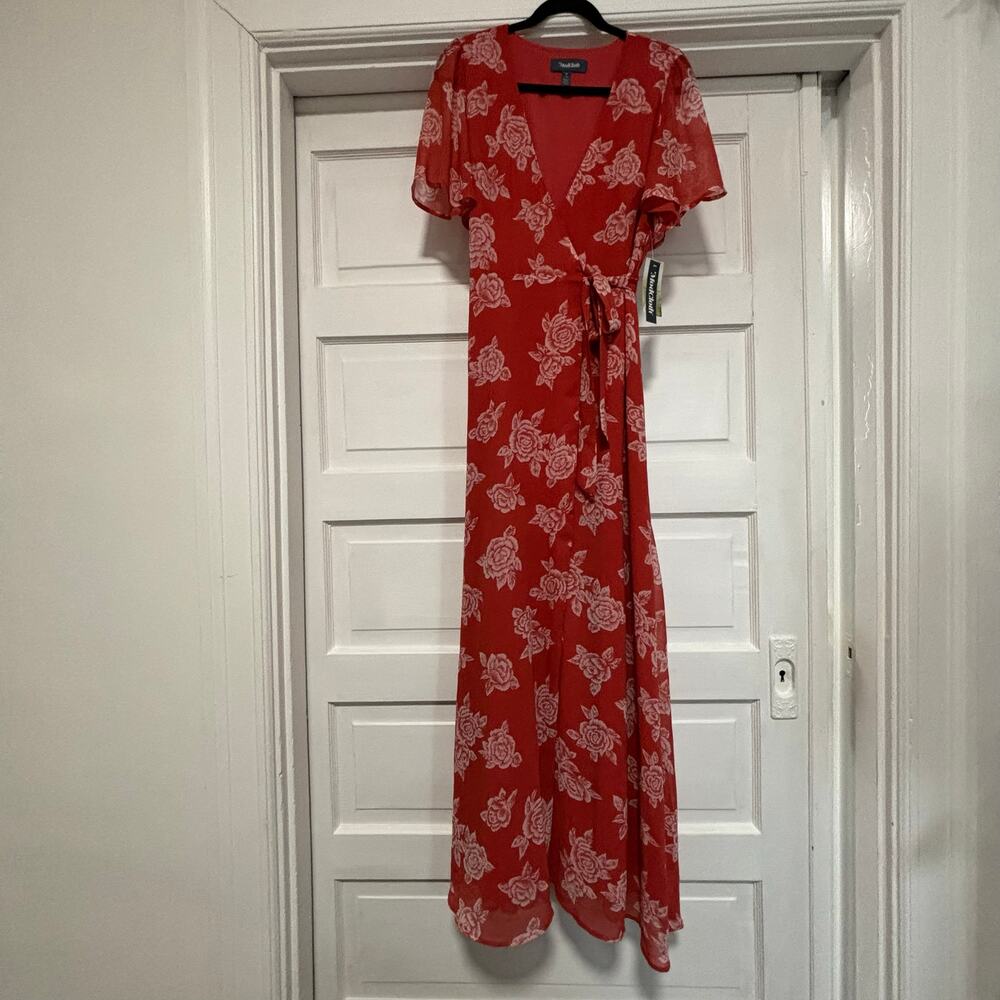 ModCloth Floral Printed Maxi Wrap Dress Size Small NWT